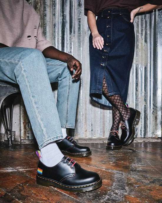 Zapatos Con Cordones Dr. Martens 1461 For Pride Smooth Hombre Negros MX-18279